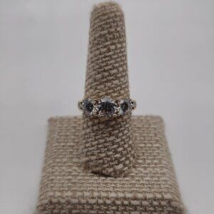 Size 8.75 Gold Over Sterling Silver Quality Cubic Zirconia Gems Ring A3222